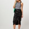 Women Co'Couture Skirts | Liva, Woven Shiny Skirt Black