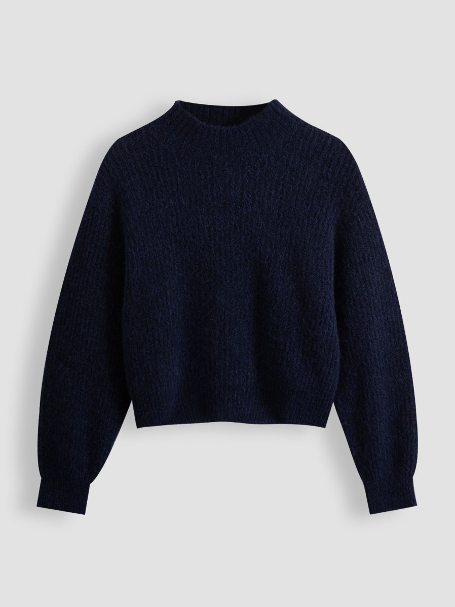 Women American Vintage Sweaters And Cardigans | East, Alpaca Mix Jumper Dark Blue