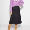 Women Ganni Skirts | Sustainable Denim A-Line Skirt Anthracite