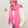 Women American Vintage Scarves | Zinaco, Wool Mix Scarf Pink