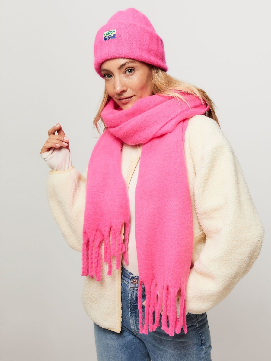 Women American Vintage Scarves | Zinaco, Wool Mix Scarf Pink