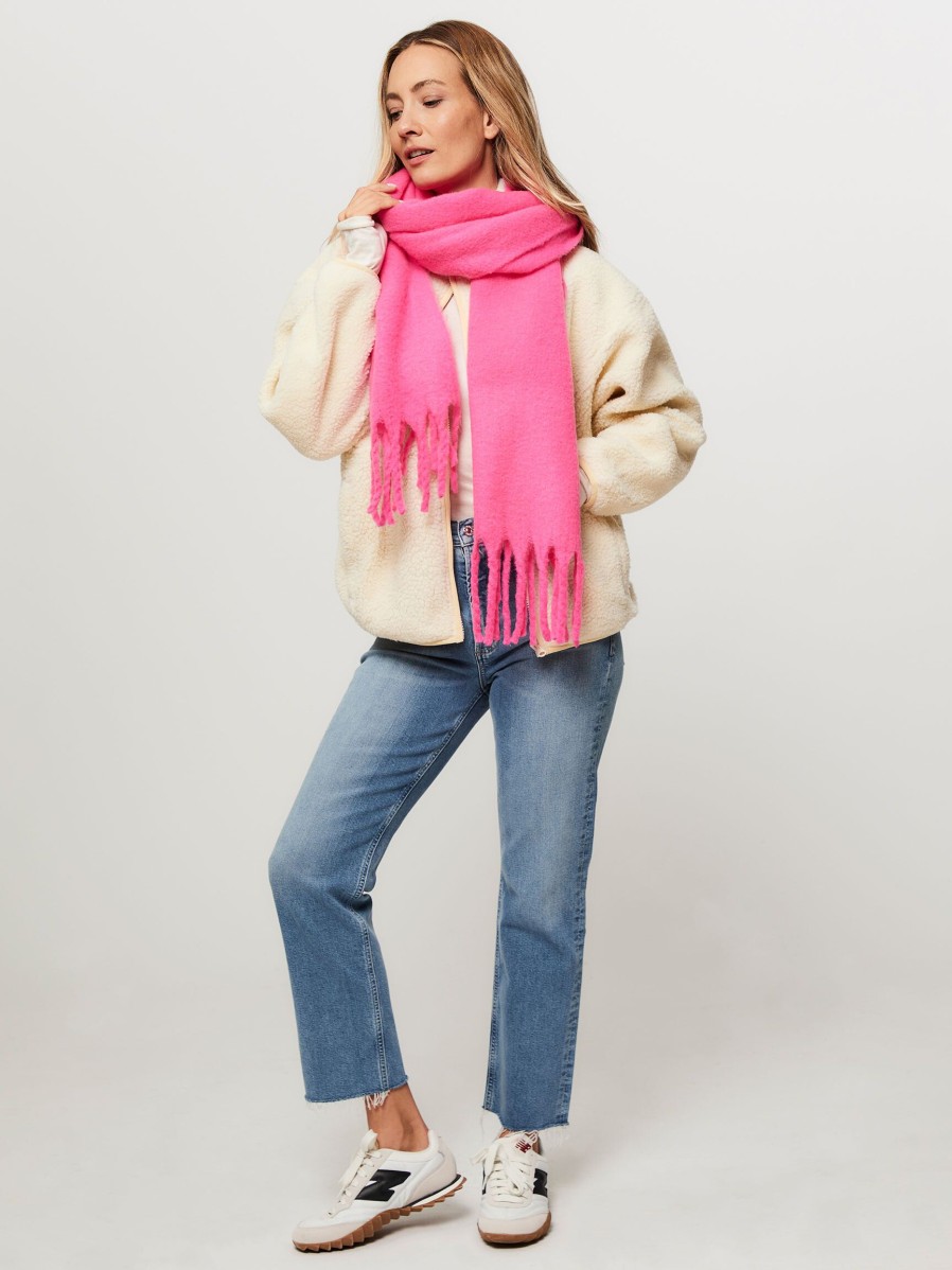 Women American Vintage Scarves | Zinaco, Wool Mix Scarf Pink