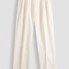 Women Tommy Hilfiger Pants And Jumpsuits | Cotton Trousers Ecru