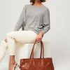 Women Ellen Truijen Bags | Rock The Weekend, Leather Shopper Cognac