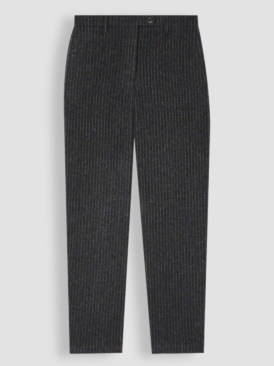 Women American Vintage Pants And Jumpsuits | Dopabay, Wool Mix Trousers With Pinstripe Grey