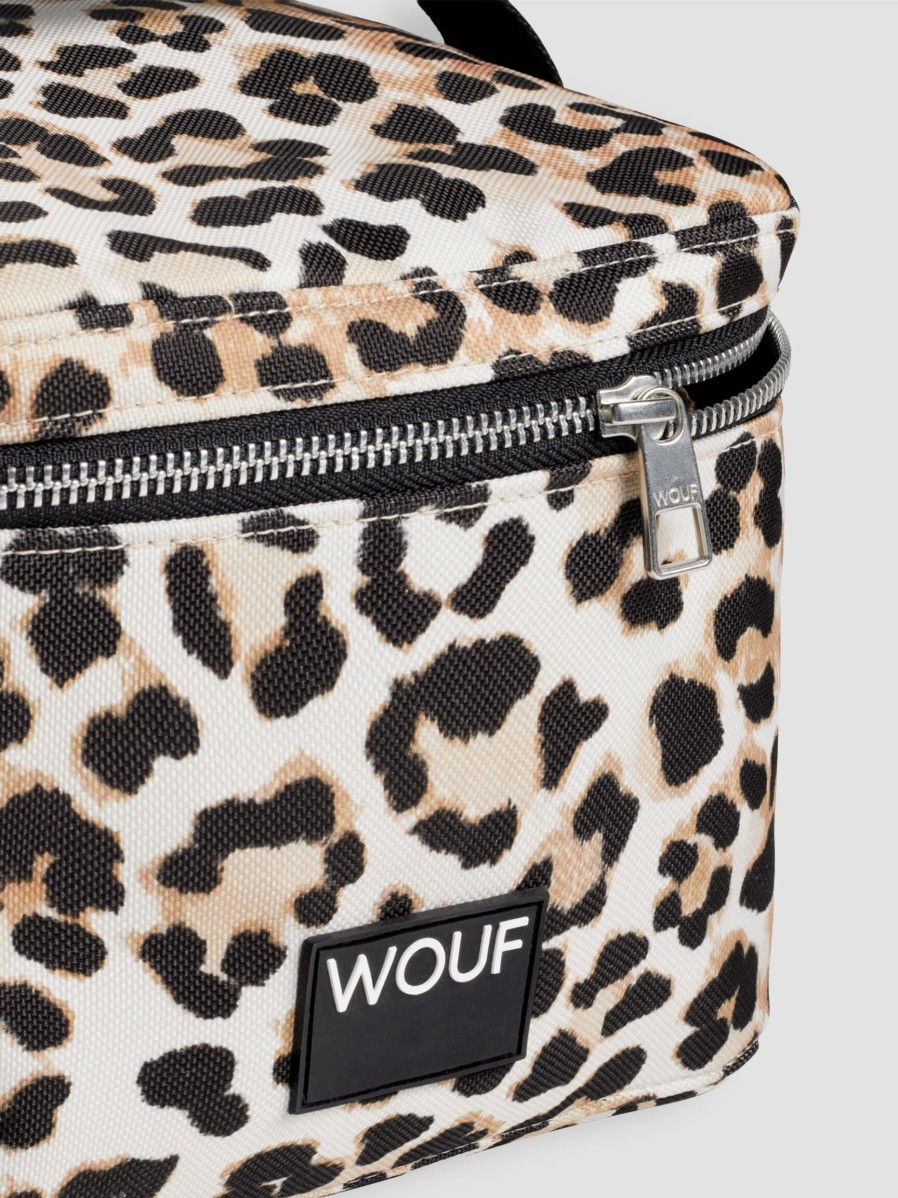 Women Wouf Bags | Clea, Woven Make-Up Bag With Print Sand