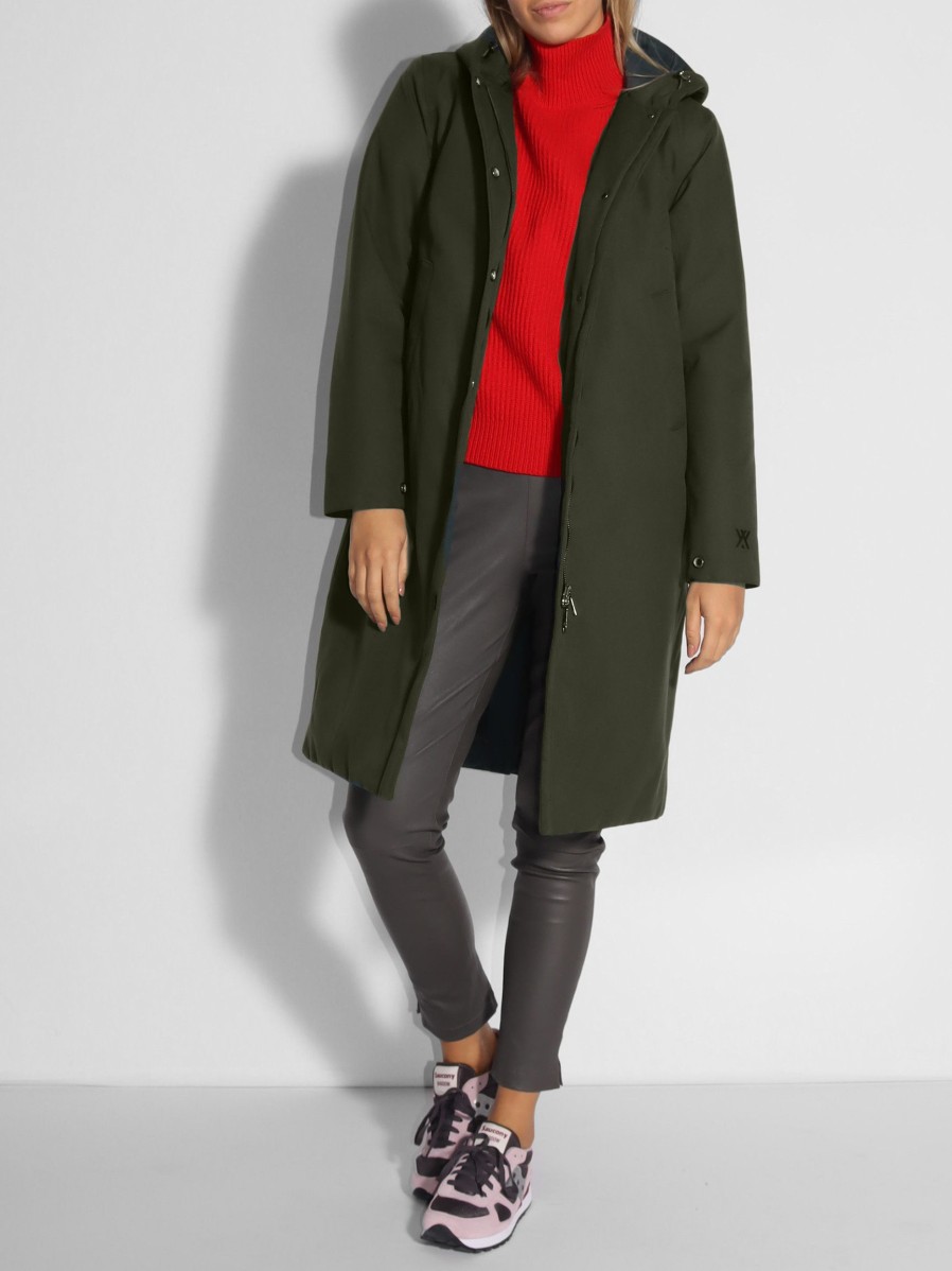 Women Welter Shelter Outerwear | Not So Long Tube, Technical Parka Olive Green