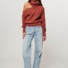 Women Essentiel Antwerp Sweaters And Cardigans | Effectif, Alpaca Mix Turtleneck Stone Red