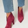 Women Silver Grace Boots | Manhattan, Suede Ankle Boots Pink