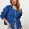 Women Co'Couture Blazers And Jackets | Timmy, Woven Teddy Jacket Blue