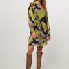 Women Freebird Dresses And Tunics | Day, Woven Dress With Print Lime Green