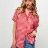 Women Xirena Tops And Blouses | Channing, Cotton Mix Blouse With Pattern Pink