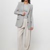 Women Samsoe Samsoe Pants And Jumpsuits | Julia, Viscose Mix Trousers Light Grey