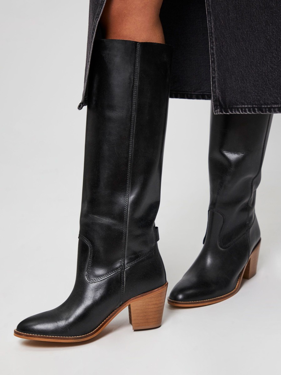 Women Ivylee Copenhagen Boots | Jenny, Leather High Boots Black