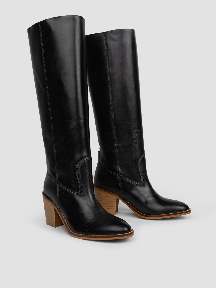 Women Ivylee Copenhagen Boots | Jenny, Leather High Boots Black