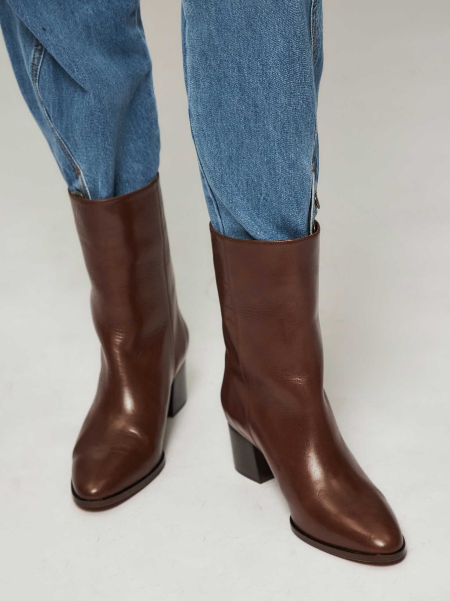 Women Ellen Truijen Boots | Mel, Leather Low Boots Brown