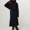 Women Tommy Hilfiger Sweaters And Cardigans | Cotton Turtleneck Dark Blue