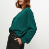 Women Drykorn Sweaters And Cardigans | Karaja, Wool Mix Jumper Green