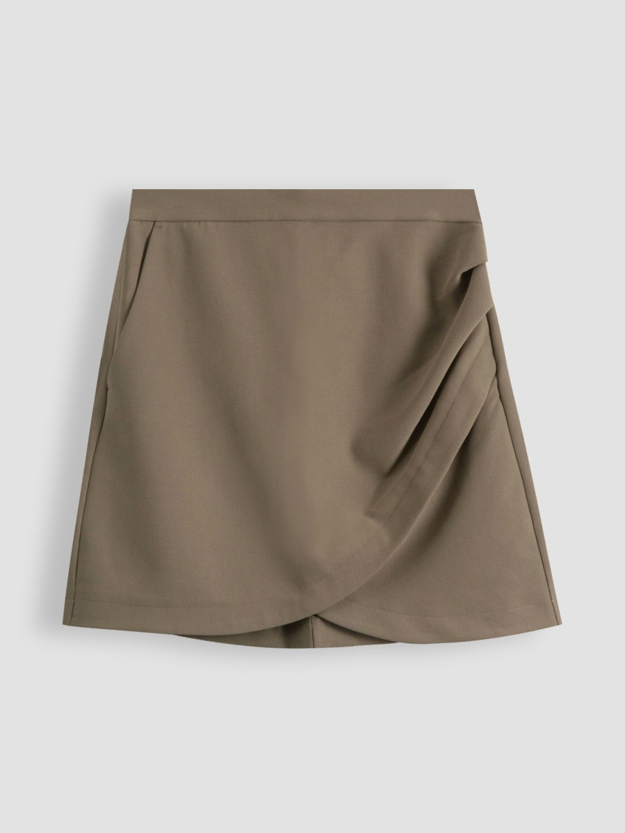 Women Summum Skirts | Viscose Mix Skirt Green/Brown