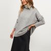 Women Co'Couture Sweaters And Cardigans | Maja, Wool Mix Melange Turtleneck Grey