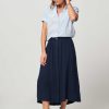 Women Xirena Skirts | Serina, Cotton A-Line Skirt With Structure Dark Blue