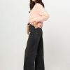 Women Denham Jeans | Keira, High Waist Wide Leg Jeans Black