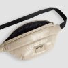 Women Wouf Bags | Glossy, Padded Shiny Crossbody Bag Ecru