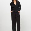 Women Dante 6 Pants And Jumpsuits | Zach, Woven Wide Leg Trousers Black