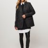 Women Closed Blazers And Jackets | Lola, Wool/Silk Mix Melange Oversized Blazer Anthracite