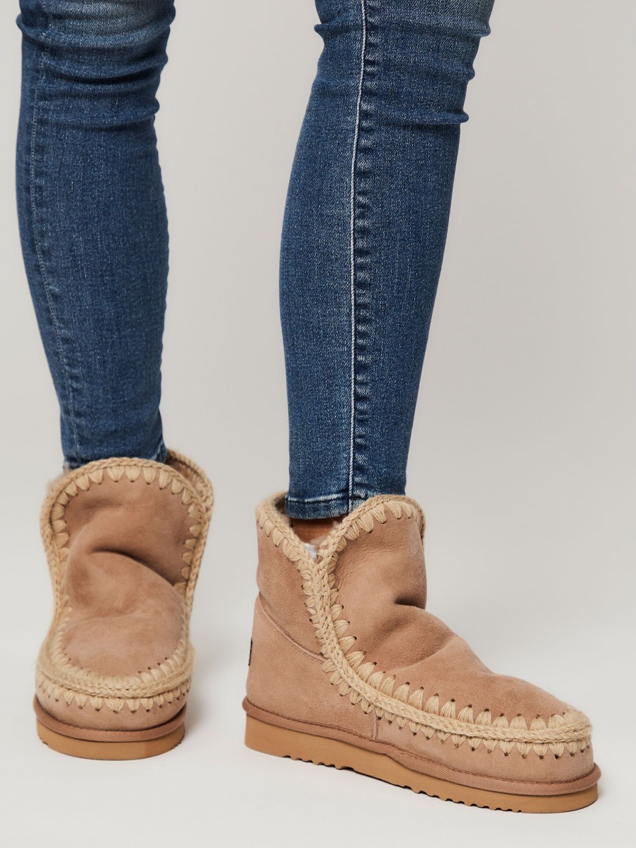 Women Mou Boots | Eskimo, Suede Ankle Boots Camel