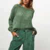 Women Summum Sweaters And Cardigans | Mohair Mix Oversized Jumper Green