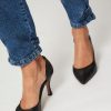 Women Silver Grace Pumps And Slingbacks | Houston, Leather Pumps Black