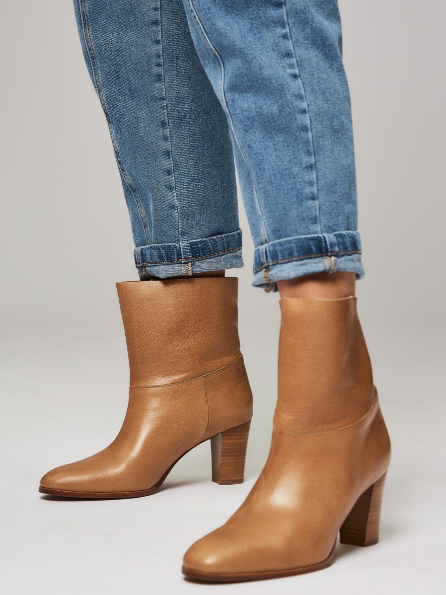 Women Ellen Truijen Boots | Kris, Leather Low Boots Lightbrown