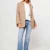 Women Second Female Blazers And Jackets | Esla, Wool Mix Blazer Sand