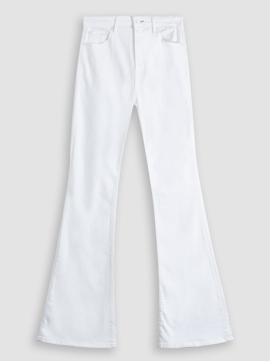 Women Denham Jeans | Jane, High Waist Flared Fit Stretch Jeans White