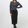 Women Samsoe Samsoe Skirts | Chrishell, Elastic Skirt With Stones Black