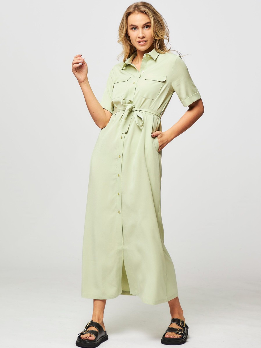 Women Denham Dresses And Tunics | Denise, Lyocell Maxi Dress Light Green