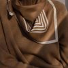 Women Lescarf Scarves | Silk Scarf With Print Lightbrown