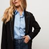 Women forte_forte Blazers And Jackets | Viscose Mix Blazer With Studs Black