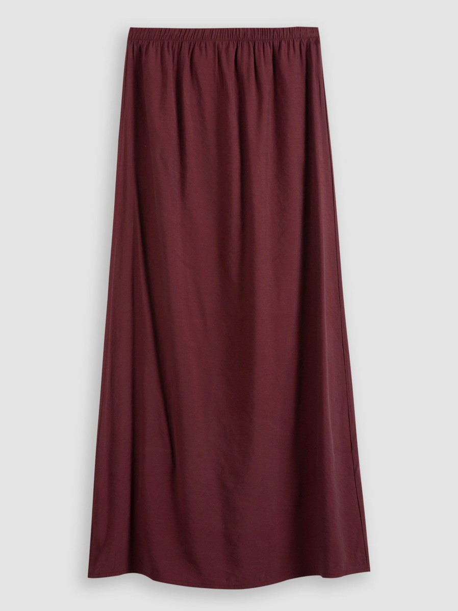 Women Club L’avenir Skirts | Aline, Viscose Mix A-Line Skirt Aubergine