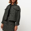 Women Second Female Blazers And Jackets | Larca, Wool Mix Melange Boucle Jacket Dark Green