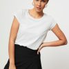 Women Mads Norgaard Tops And Blouses | Teasy, Organic Cotton Slub T-Shirt Light Blue