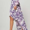 Women Fabienne Chapot Skirts | Kaia, Viscose Skirt With Print Purple