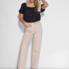 Women Samsoe Samsoe Jeans | Elly, Mom Fit Cropped Jeans Sand