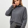 Women Samsoe Samsoe Sweaters And Cardigans | Nola, Cashmere Turtleneck Greyblue