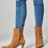 Women Brown Dot. Boots | Julia, Suede Ankle Boots Camel