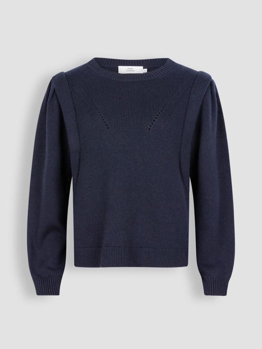 Women Ruby Tuesday Sweaters And Cardigans | Violet, Wool Mix Jumper Dark Blue