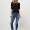 Women Closed Jeans | Baker, Mid Waist Slim Fit Jeans Dark Blue