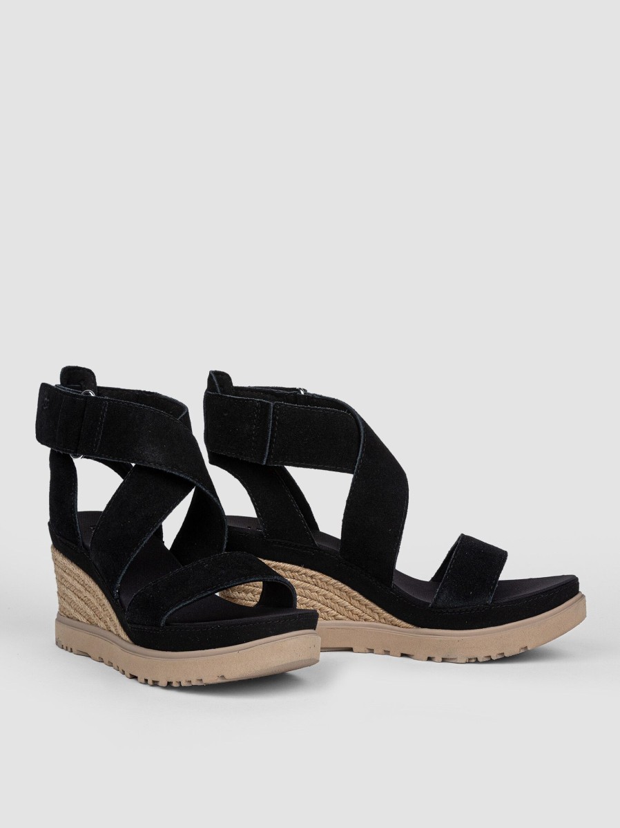 Women Ugg Sandals | Ileana, Suede Wedges Black