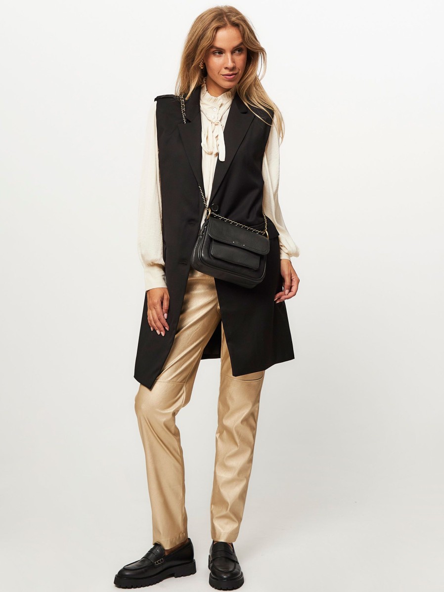 Women Alchemist Blazers And Jackets | Gianna, Viscose Mix Gilet Black